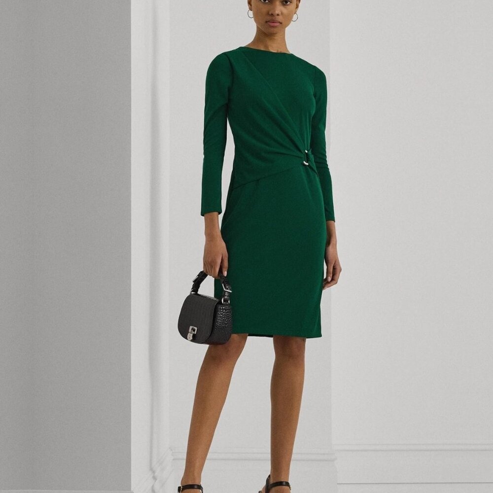 Lauren Ralph Lauren Women’s Jersey Three-Quarter Sleeve Dress Size 14
